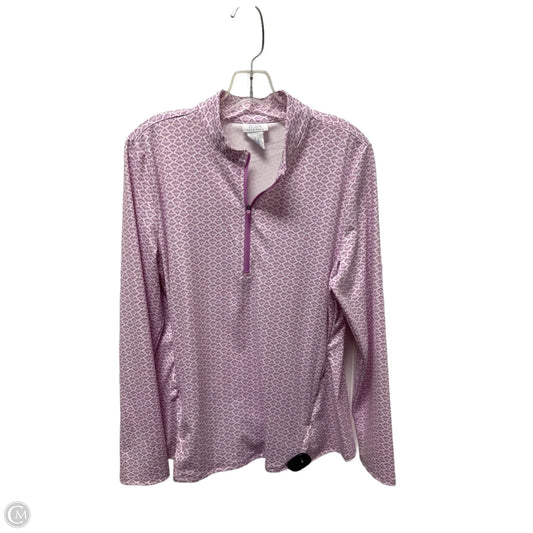 Athletic Top Long Sleeve Crewneck By Sigrid Olsen In Purple & White, Size: L
