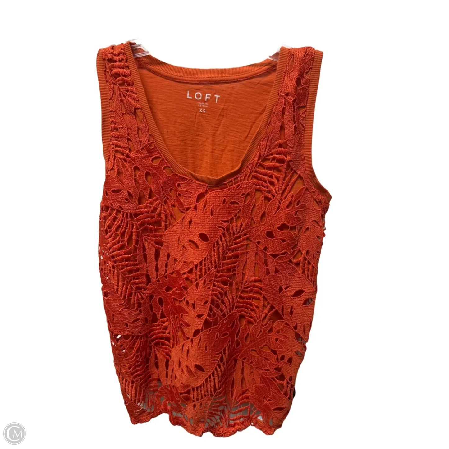 Top Sleeveless Basic By Loft In Orange, Size: Xs