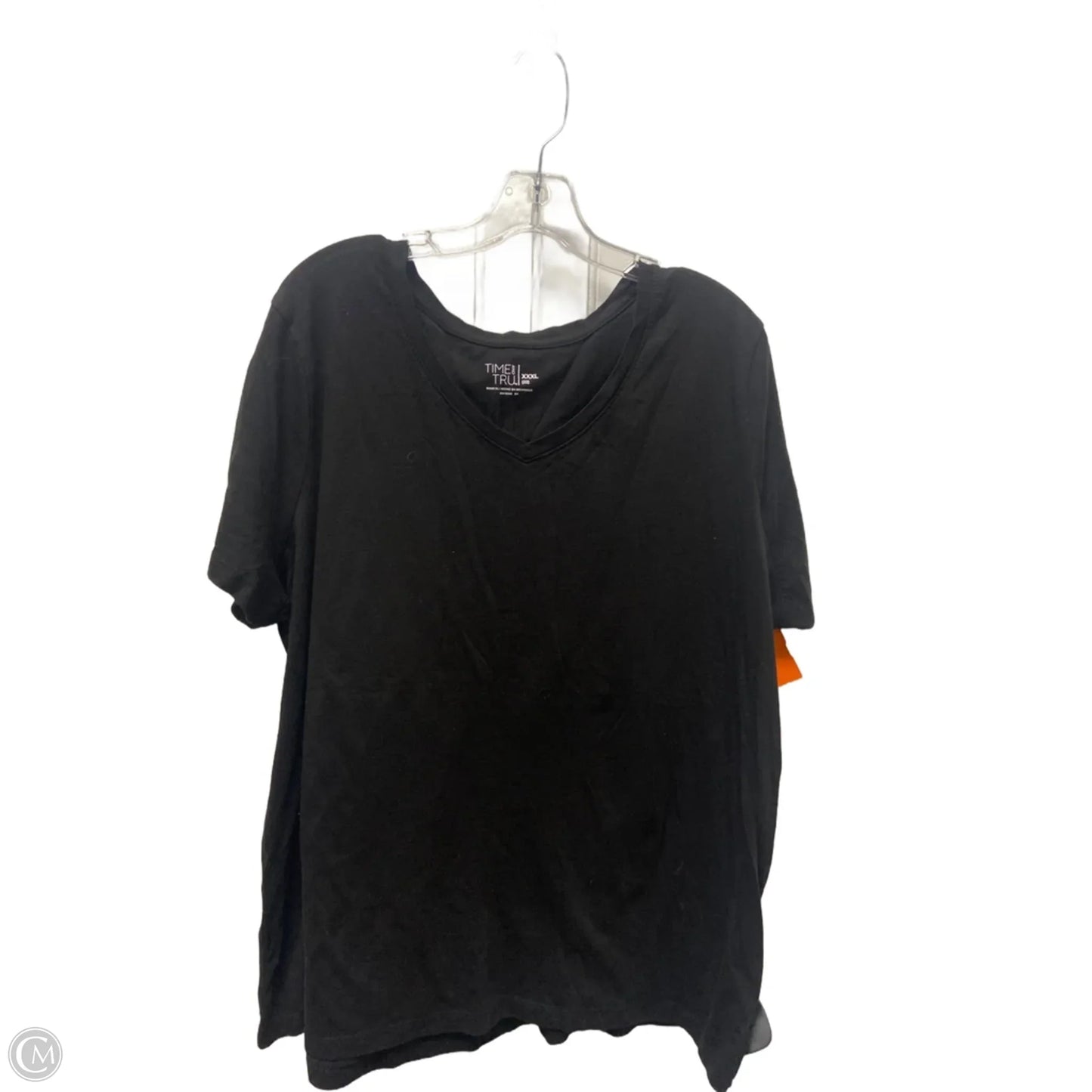 Top Short Sleeve By Time And Tru In Black, Size: Xxl