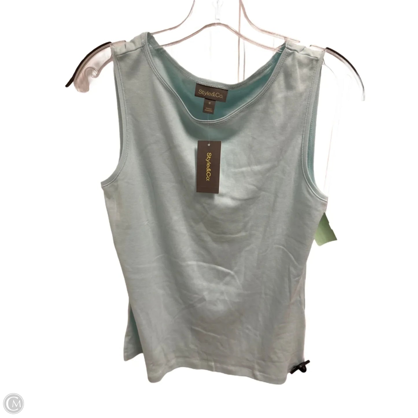Top Sleeveless Basic By Style And Company In Blue, Size: M