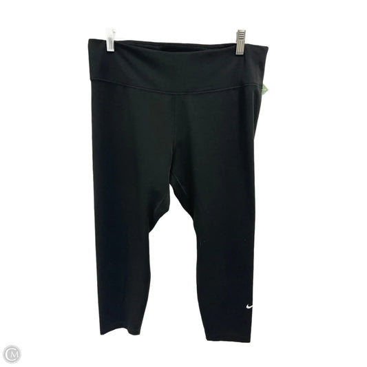 Athletic Leggings Capris By Nike In Black, Size: 1x