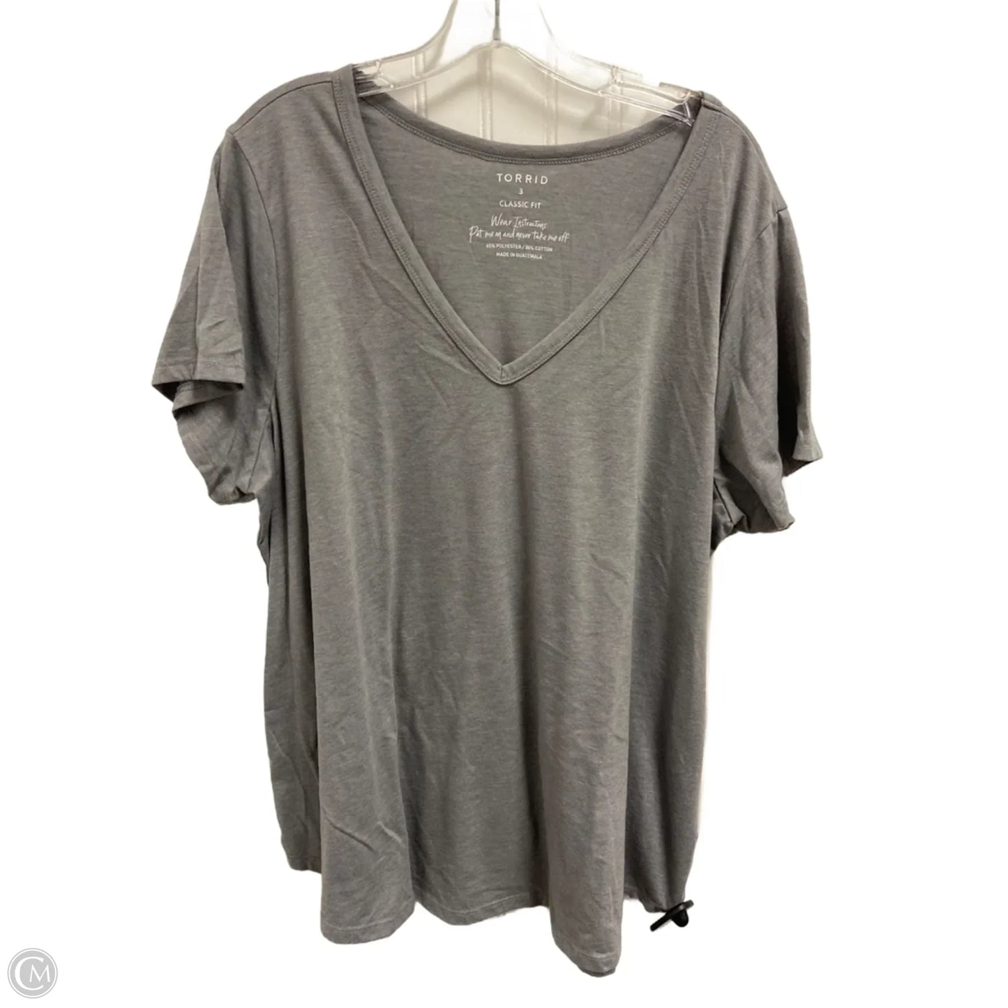 Top Short Sleeve Basic By Torrid In Grey, Size: 3x