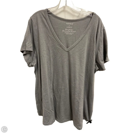 Top Short Sleeve Basic By Torrid In Grey, Size: 3x