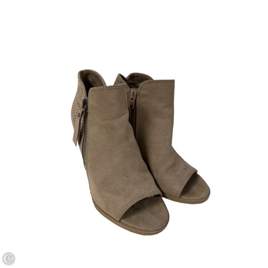 Sandals Heels Block By Universal Thread In Taupe, Size: 7