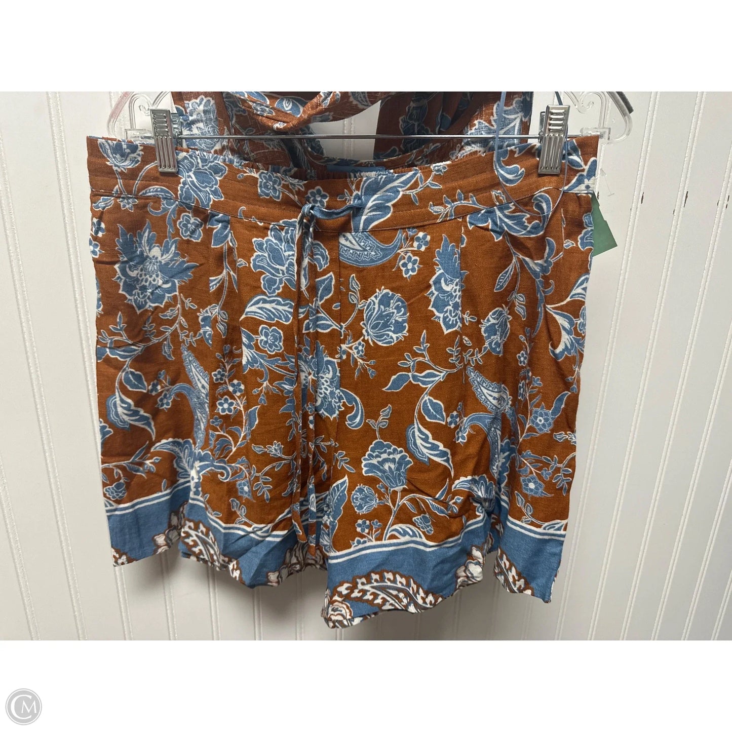 Shorts Set By Cece In Blue & Brown, Size: M