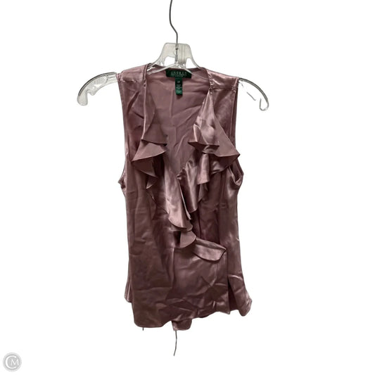 Top Sleeveless By Lauren By Ralph Lauren In Purple, Size: Mp