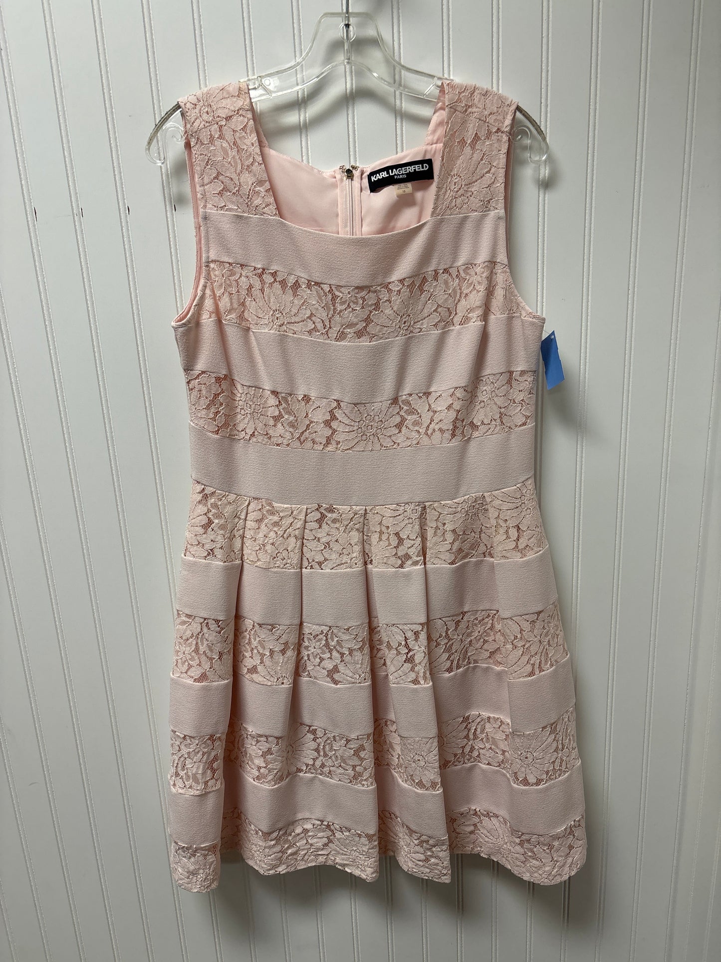 Dress Designer By Karl Lagerfeld In Pink, Size: M