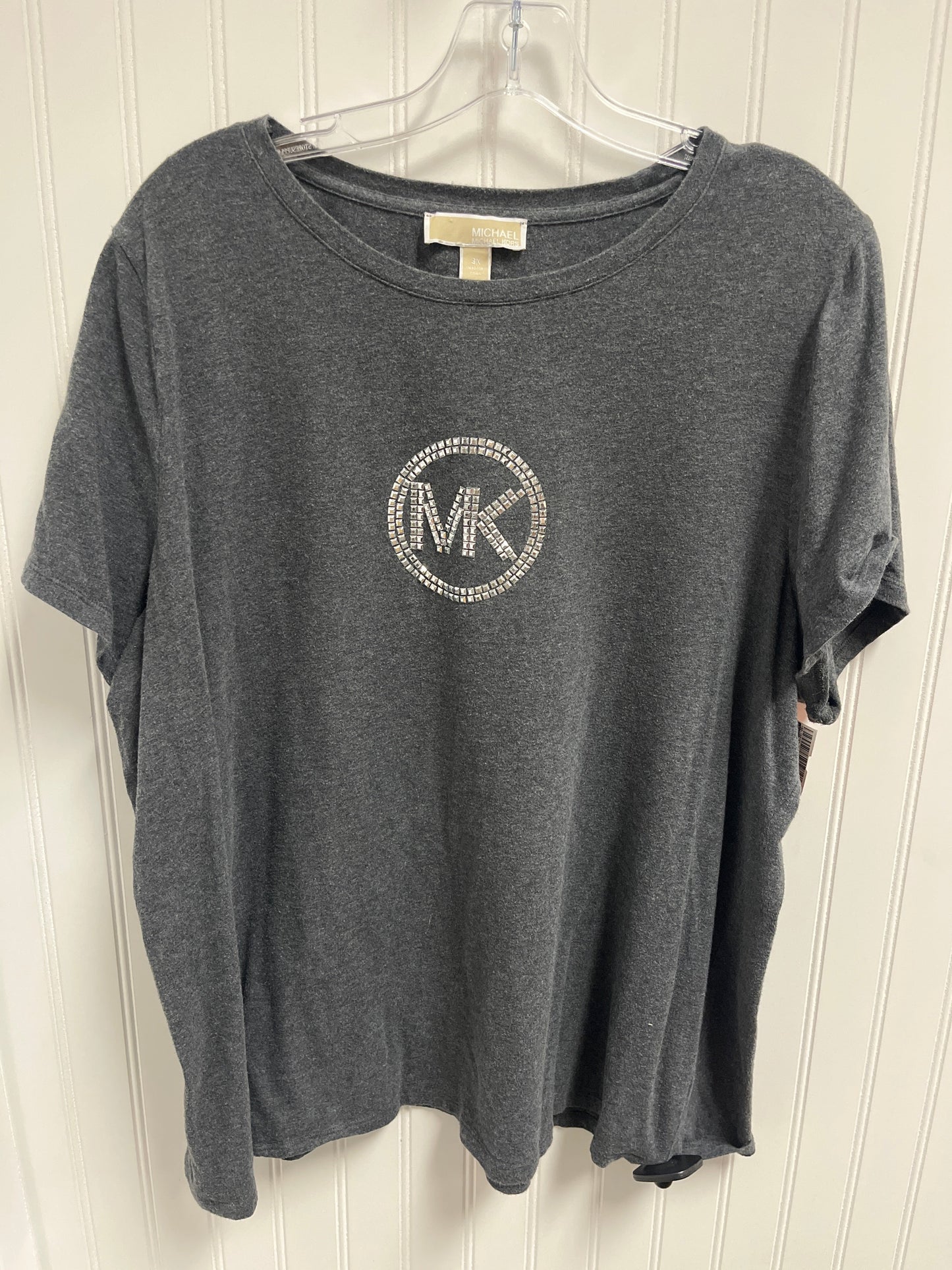 Top Short Sleeve By Michael By Michael Kors In Grey, Size: 3x