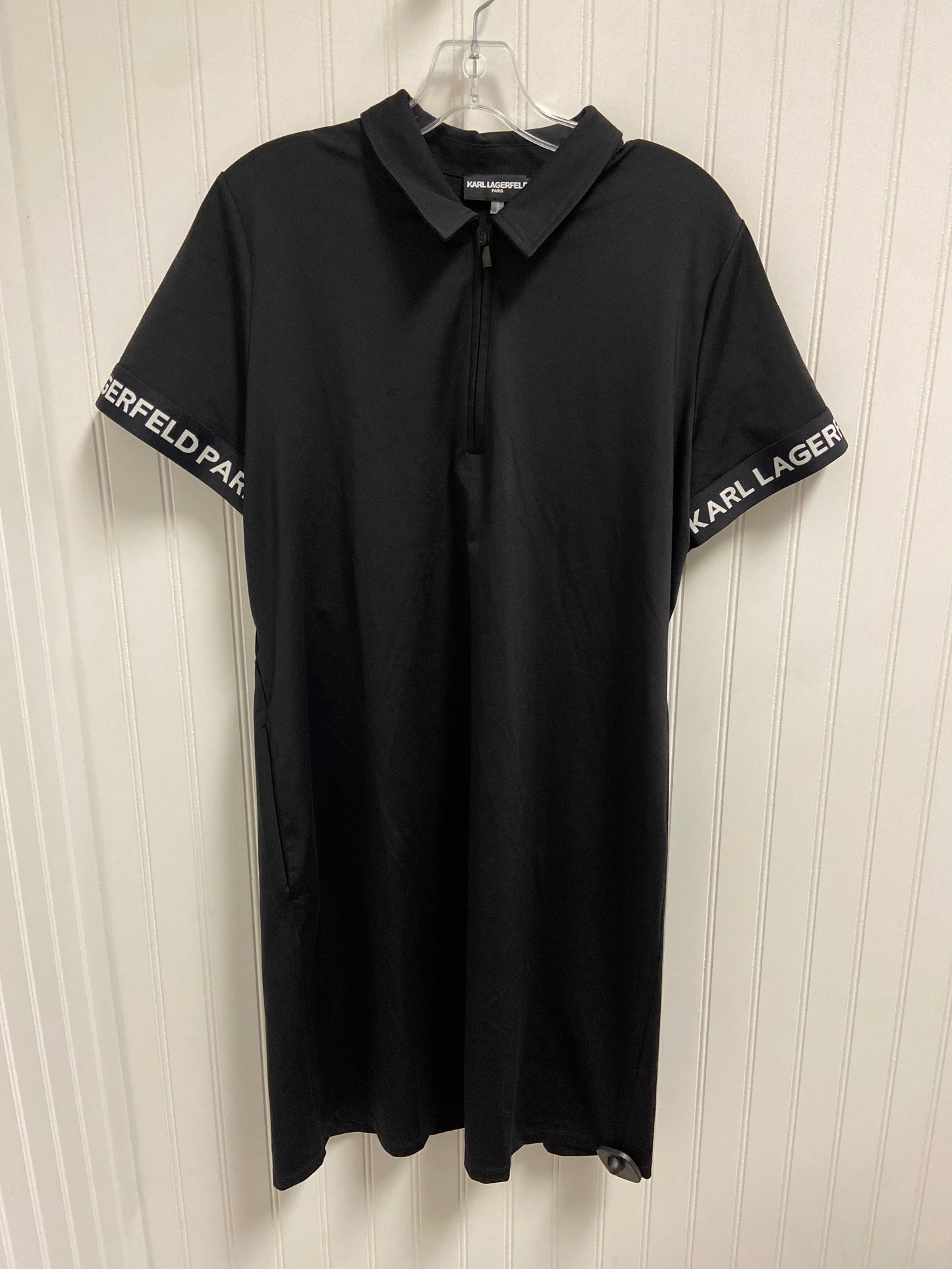 Dress Designer By Karl Lagerfeld In Black, Size: L