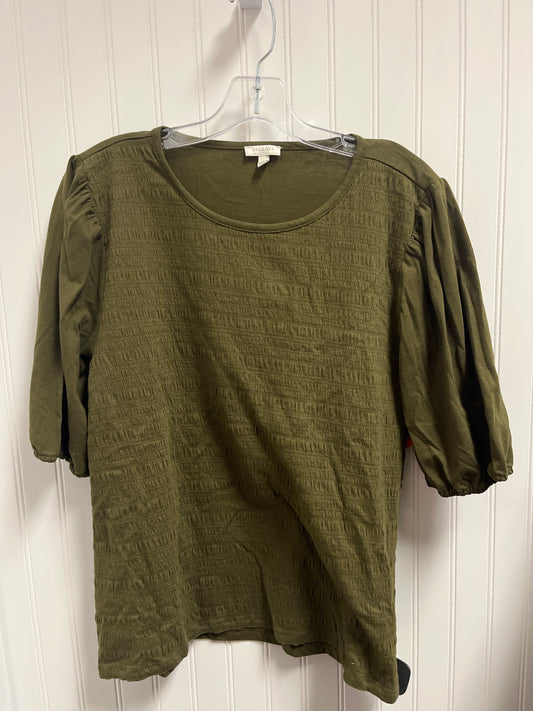 Top Short Sleeve By Talbots In Green, Size: Xl