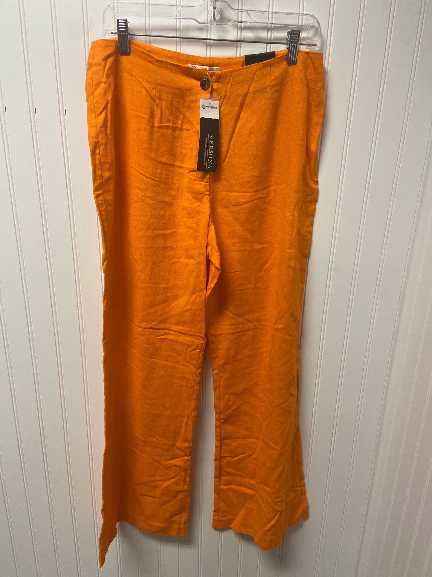 Pants Linen By Versona In Orange, Size: 10