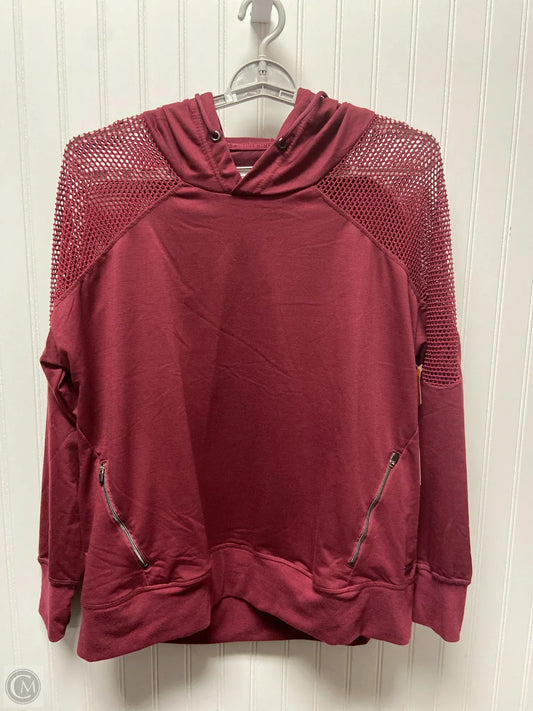 Athletic Sweatshirt Hoodie By Nine West In Red, Size: 1x