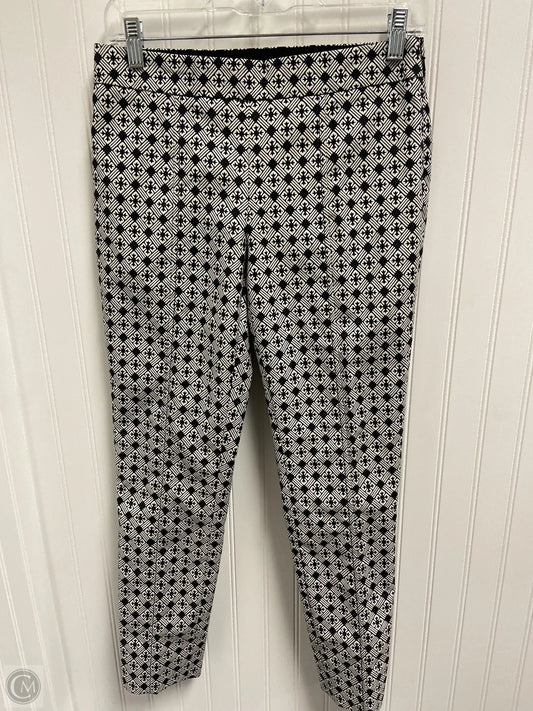 Pants Designer By Tory Burch In Black & White, Size: 0