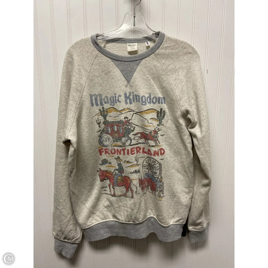 Sweatshirt Crewneck By Disney Store In Beige, Size: S