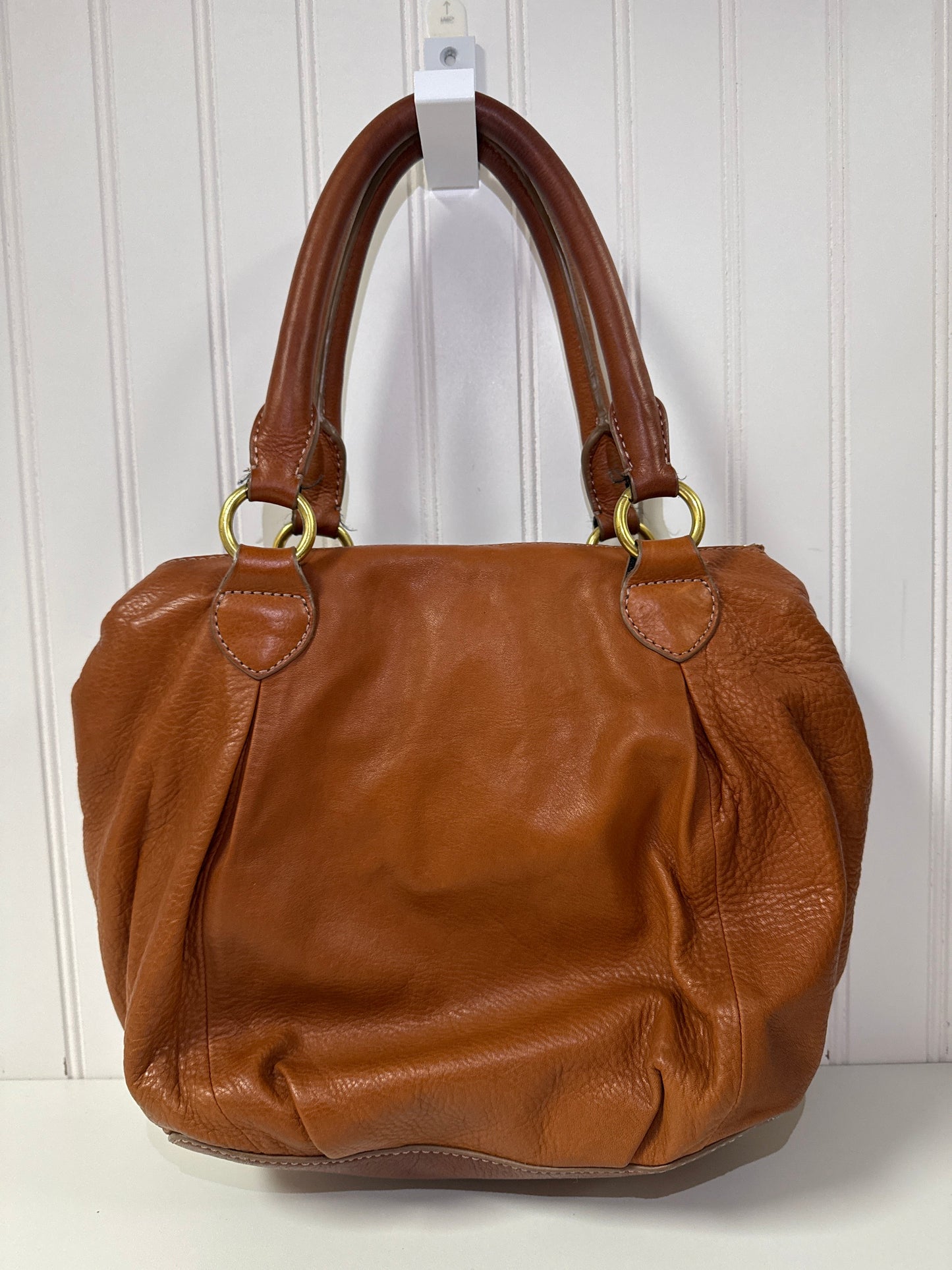 Handbag Leather By J. Crew, Size: Medium