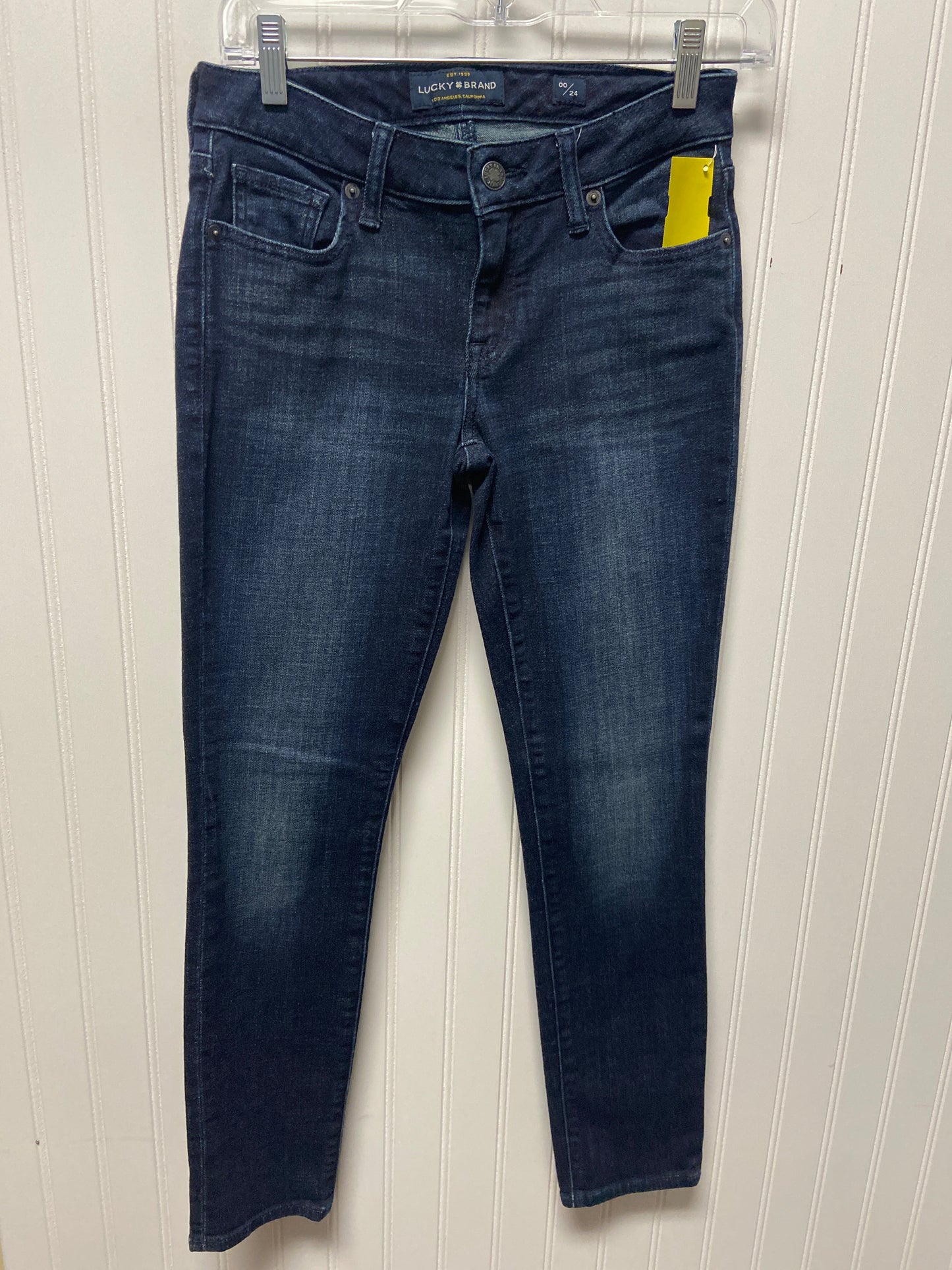 Jeans Straight By Lucky Brand In Blue Denim, Size: 0