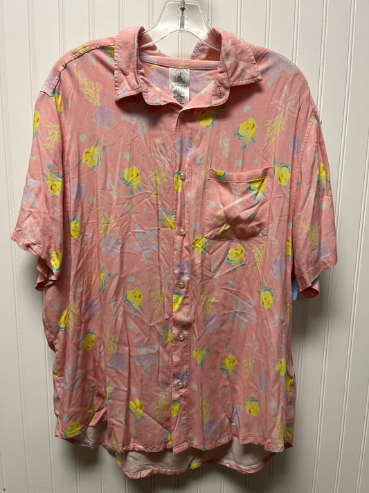 Blouse Short Sleeve By Disney Store In Pink, Size: Xl