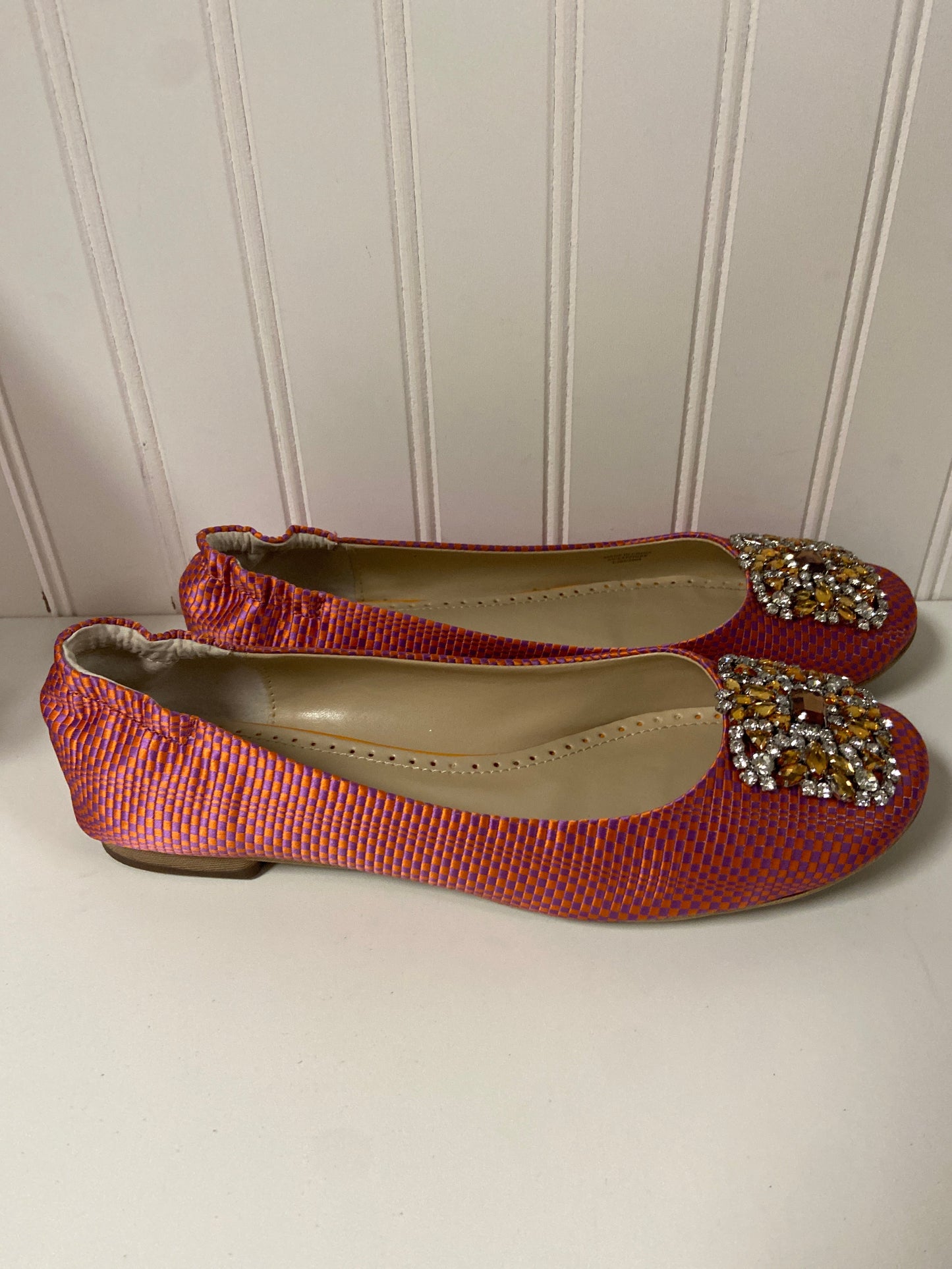 Shoes Flats By Adrienne Vittadini In Orange & Purple, Size: 7.5