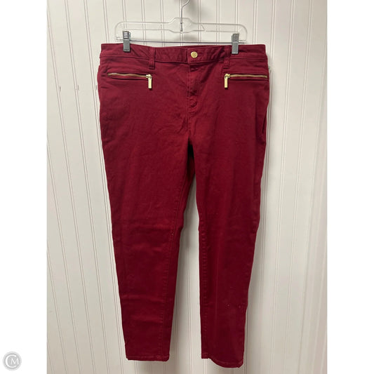 Jeans Designer By Michael Kors In Red, Size: 16