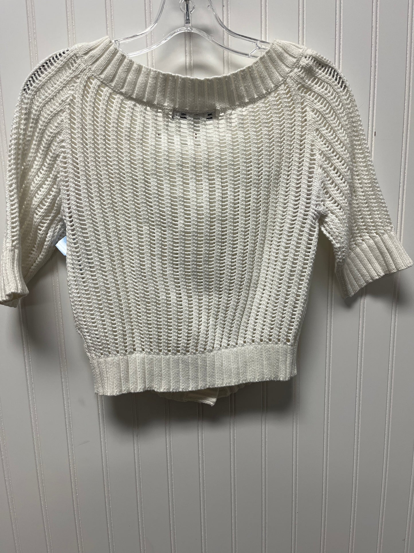 Sweater Cardigan By Isaac Mizrahi In Cream, Size: M