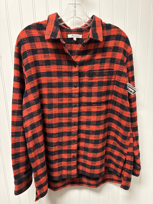 Jacket Shirt By Madewell In Plaid Pattern, Size: M