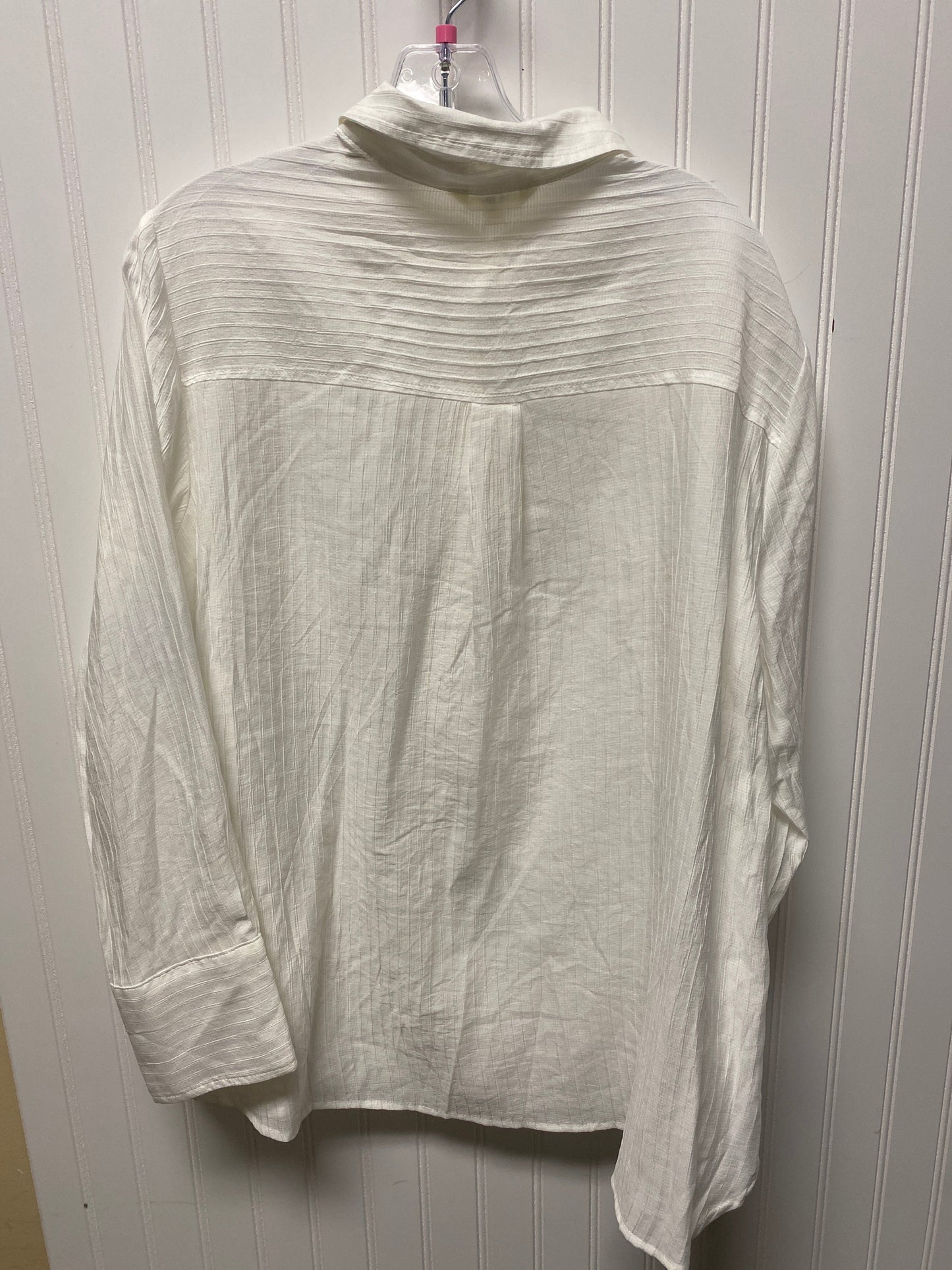 Blouse Long Sleeve By Max Studio In White, Size: Xl