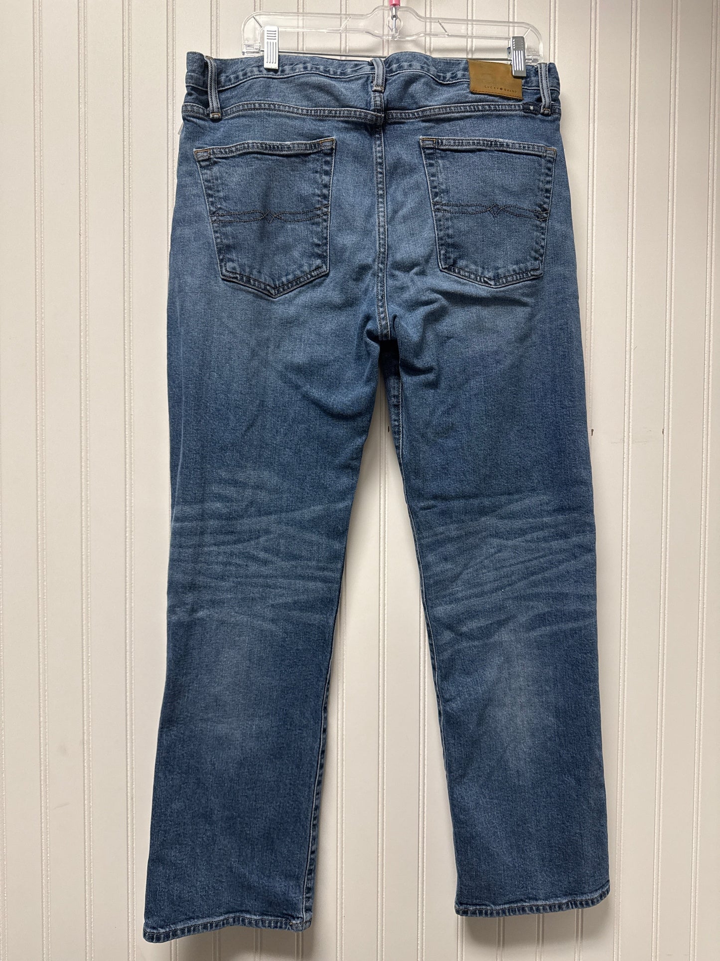 Jeans Straight By Lucky Brand In Blue Denim, Size: 18