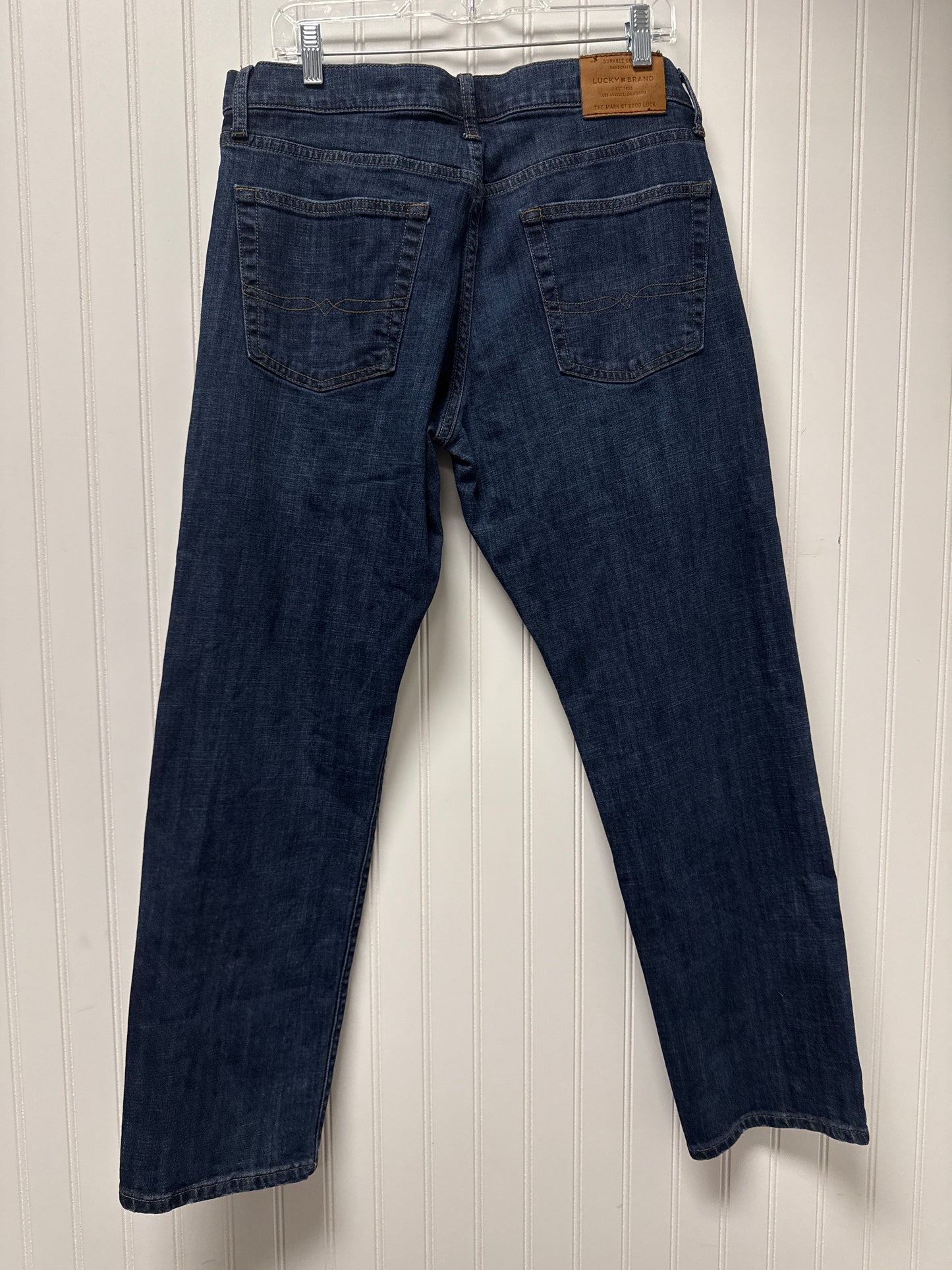 Jeans Straight By Lucky Brand In Blue Denim, Size: 18