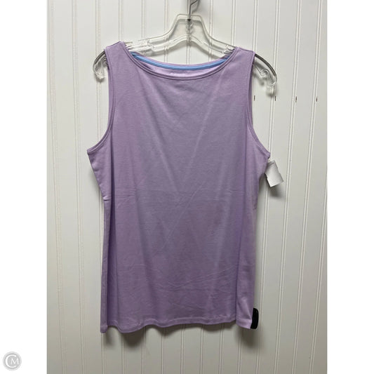 Tank Top By Talbots In Purple, Size: L