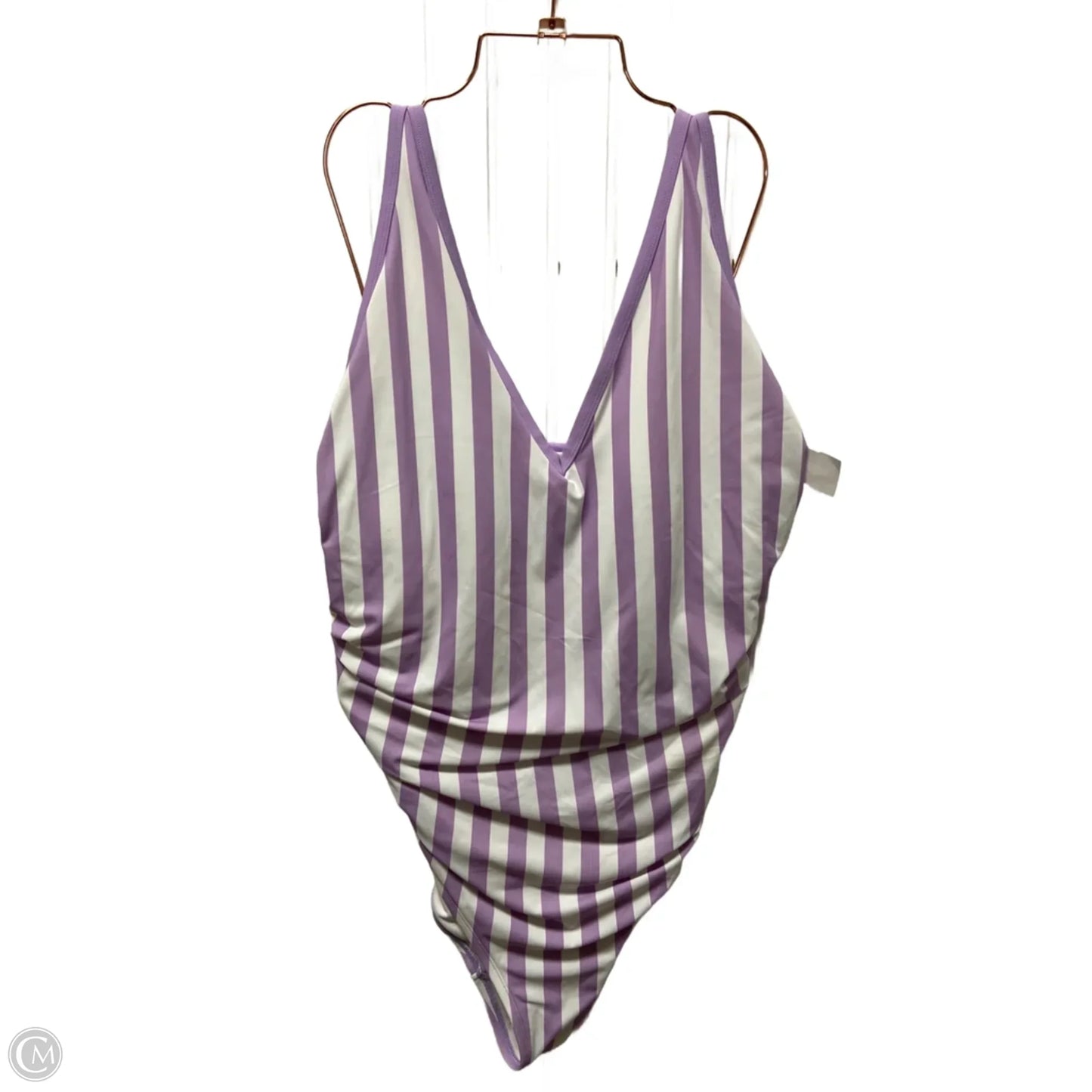 Swimsuit By Kona Sol In Striped Pattern, Size: 3x