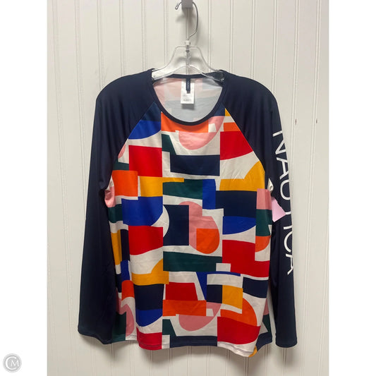 Top Long Sleeve By Nautica In Multi-colored, Size: Xl
