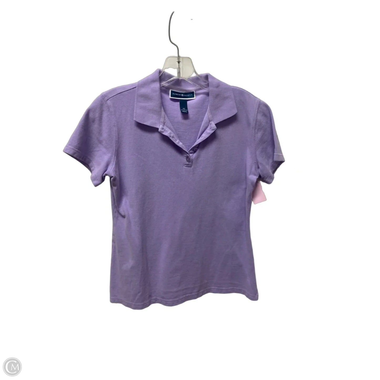 Top Short Sleeve By Karen Scott In Purple, Size: Xs
