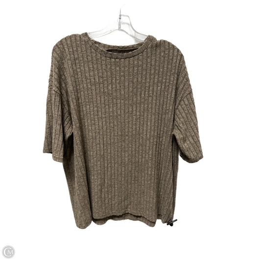 Sweater Short Sleeve By Clothes Mentor In Brown, Size: M