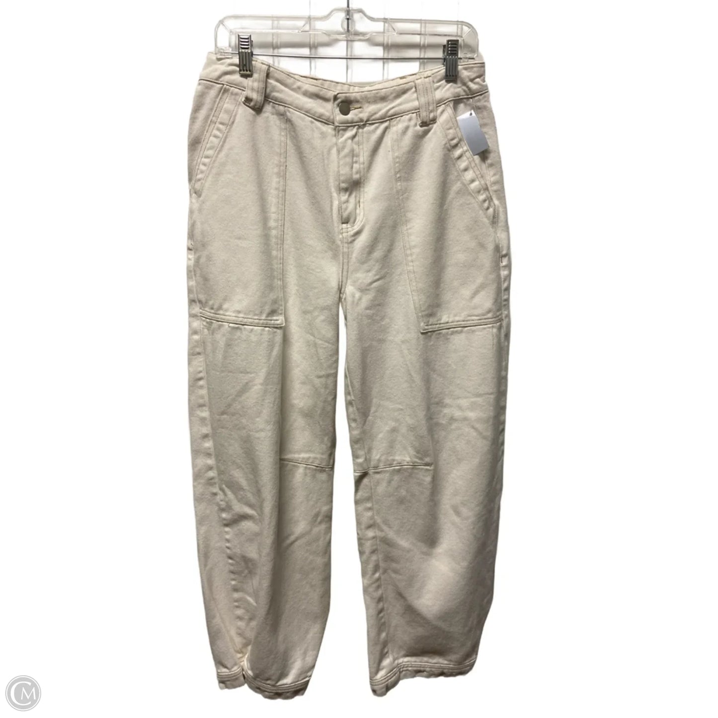 Jeans Wide Leg By Heyson In White, Size: L