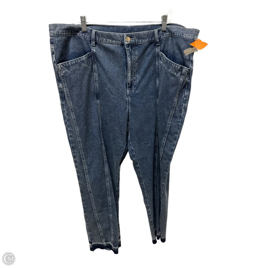 Jeans Skinny By Christian Siriano In Blue, Size: 22