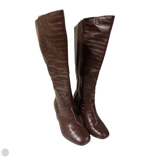 Boots Knee Heels By Torrid In Brown, Size: 9