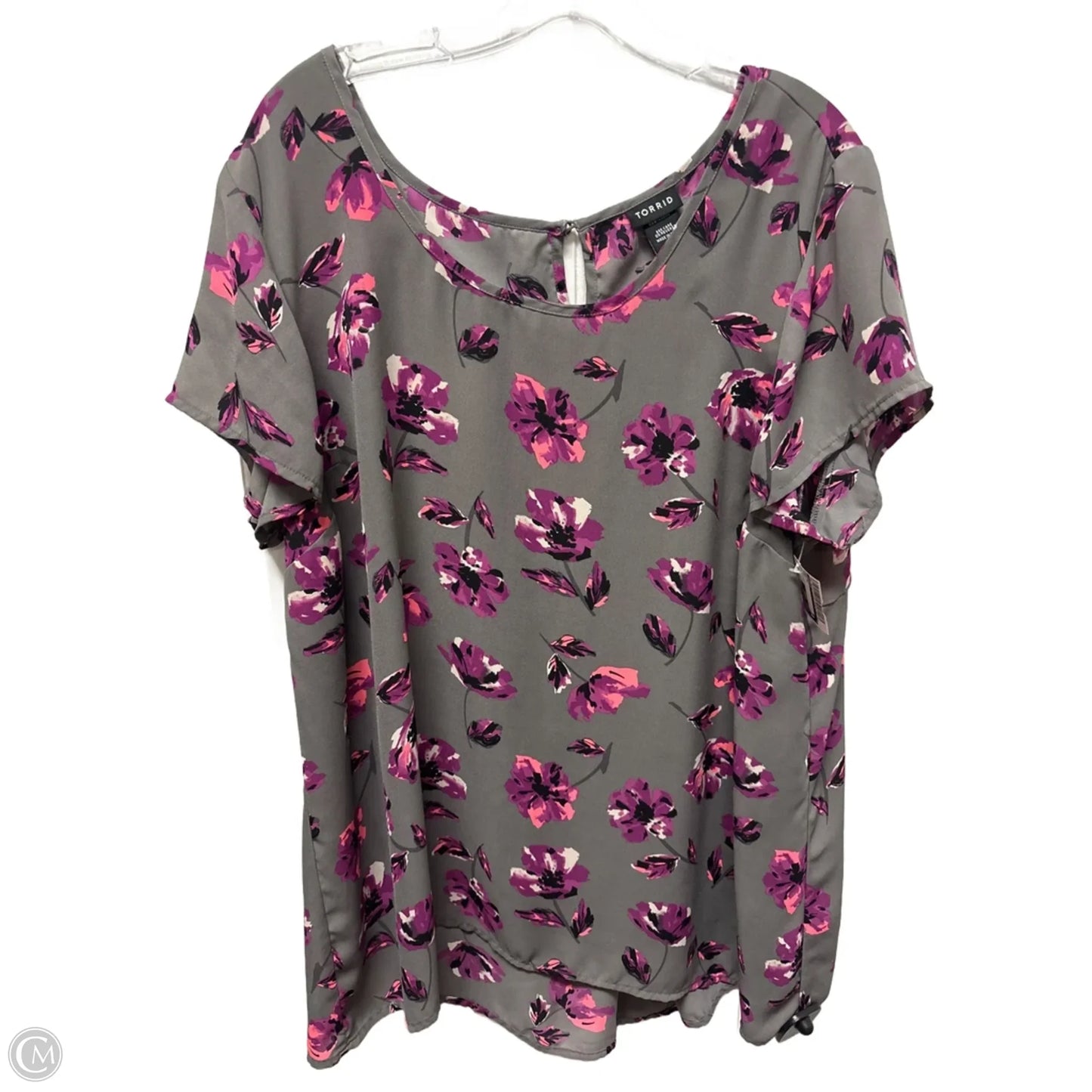 Top Short Sleeve By Torrid In Grey, Size: 2