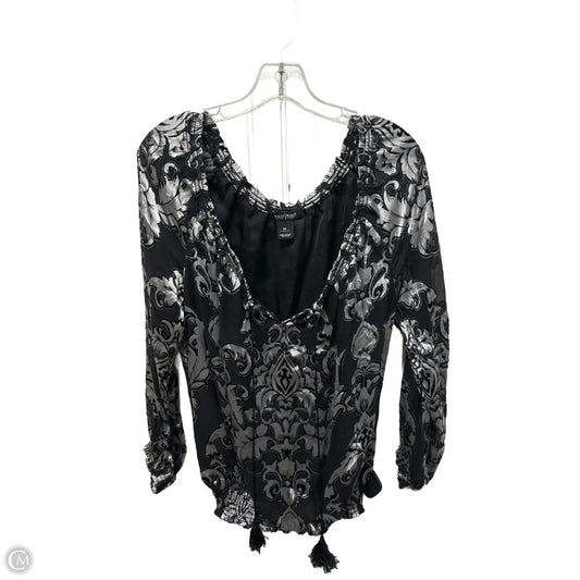 Top Long Sleeve By White House Black Market In Grey, Size: M