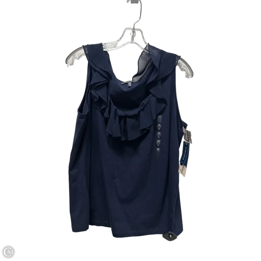 Top Sleeveless By Jones New York In Navy, Size: 2x