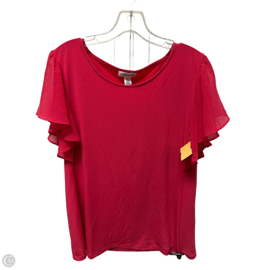 Top Short Sleeve By Calvin Klein In Pink, Size: M