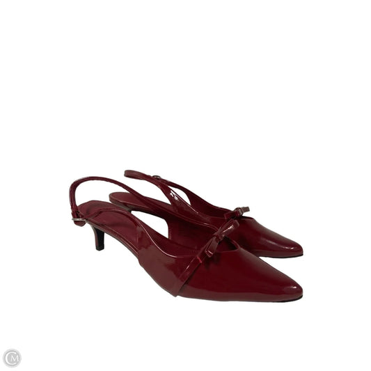 Shoes Heels Kitten By Free Assembly In Red, Size: 9