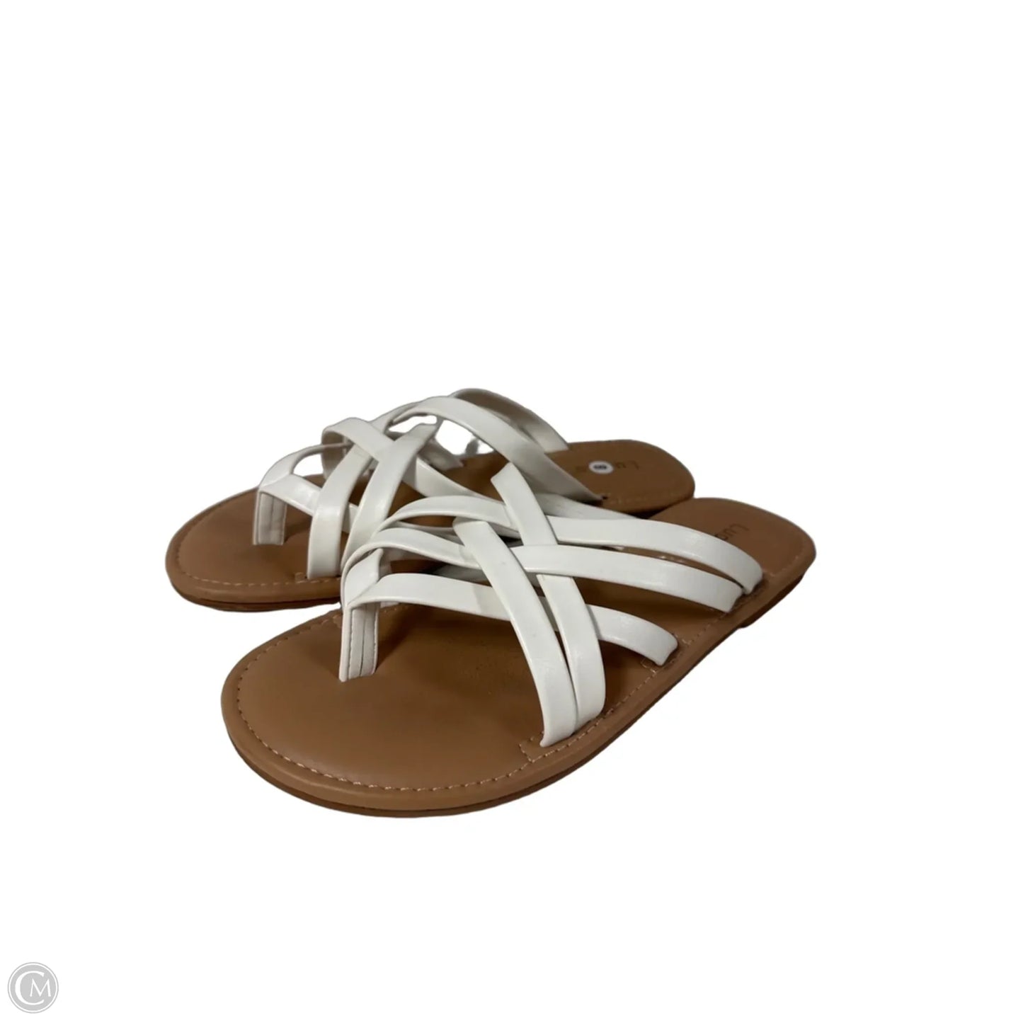 Sandals Flats By Clothes Mentor In Brown, Size: 8