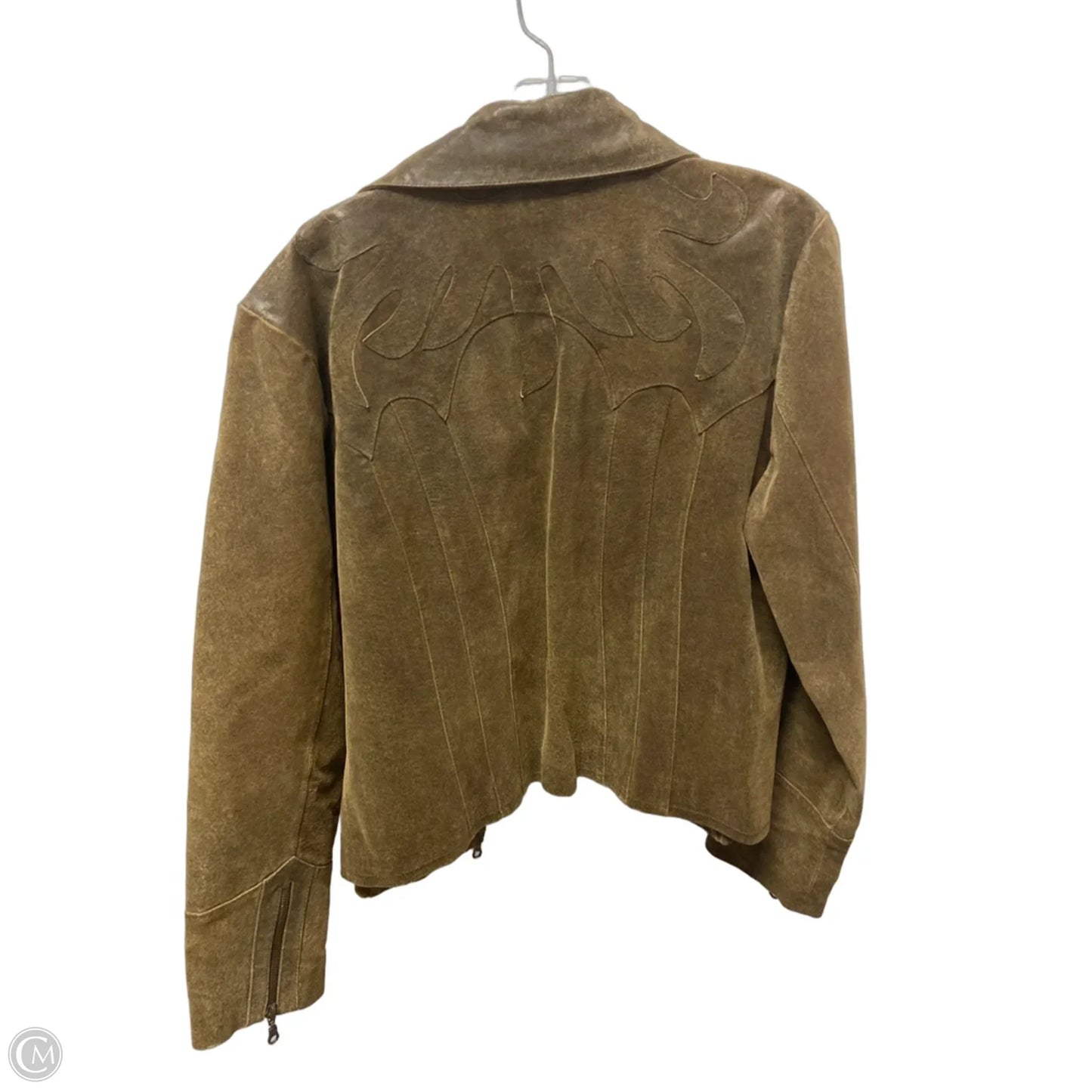 Jacket Leather By Ami In Brown, Size: Xl