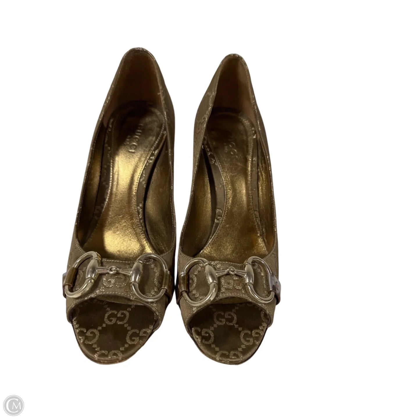 Shoes Luxury Designer By Gucci In Brown, Size: 5.5