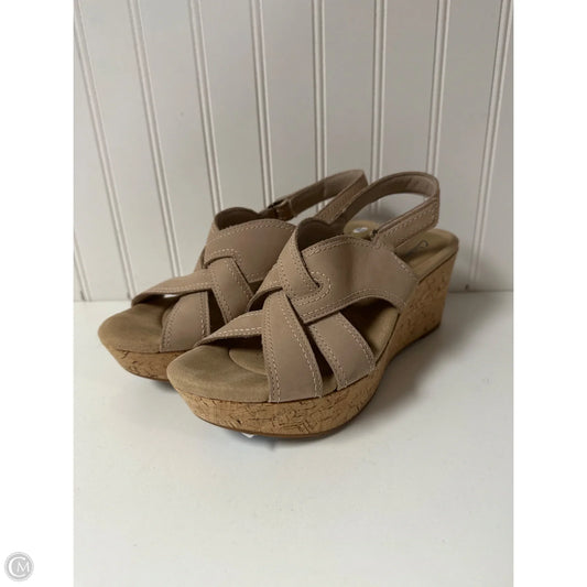 Sandals Heels Block By Clarks In Brown, Size: 8.5