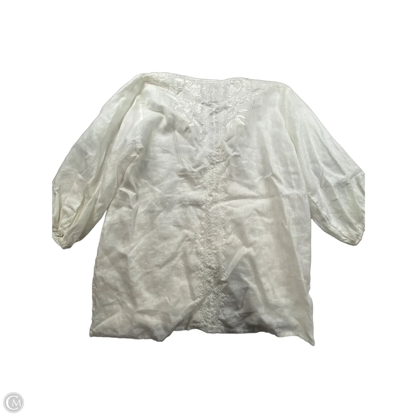Top Long Sleeve Designer By Johnny Was In White, Size: Xs