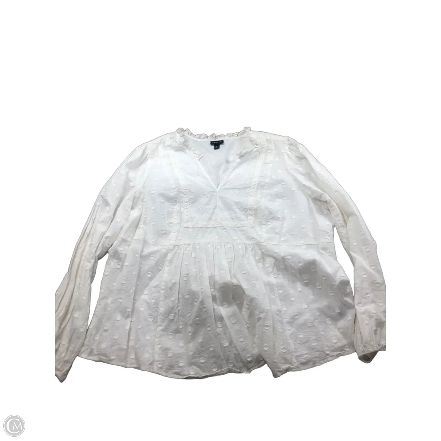 Top Long Sleeve By Torrid In White, Size: 2x