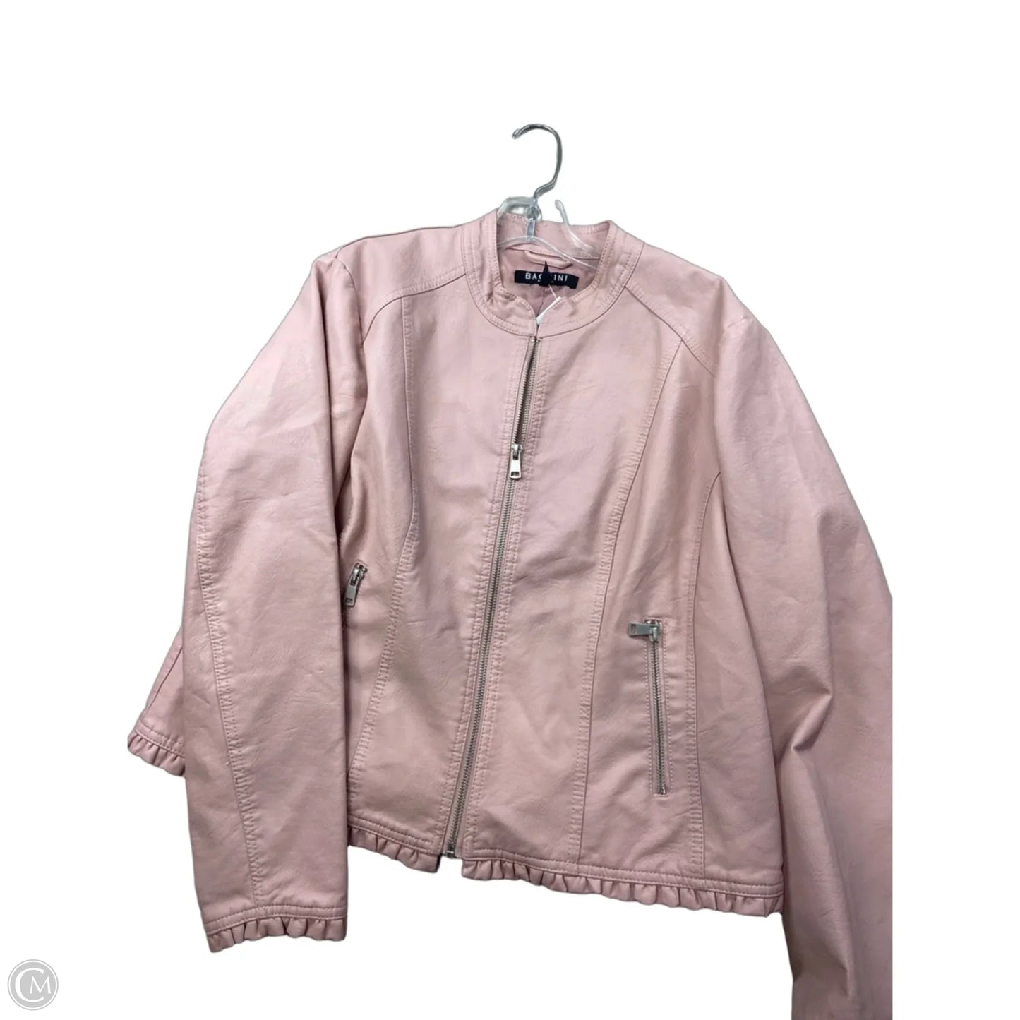 Jacket Moto By Baccini In Pink, Size: Xl