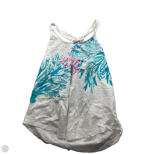 Top Sleeveless Designer By Lilly Pulitzer In Blue & White, Size: Xs