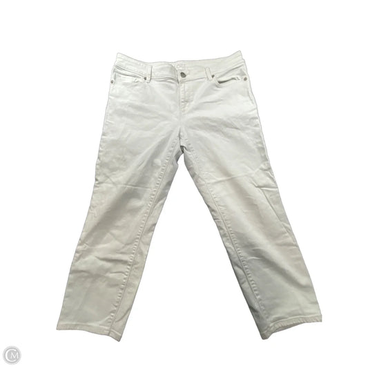 Jeans Skinny By Loft In White, Size: 10